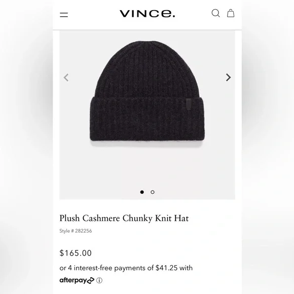 Vince Plush Cashmere Chunky Knit Hat NWT